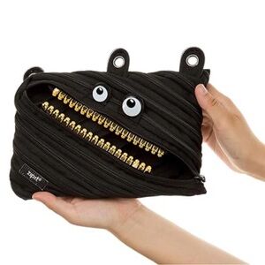 Grillz Zipit Black Monster Binder Pouch Pencil Bag School Pouch